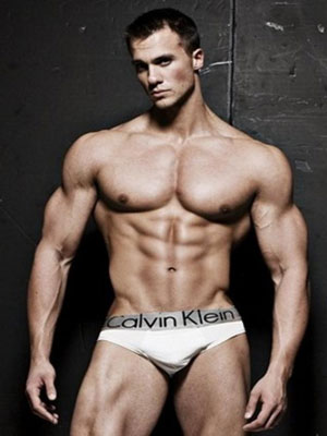 bodybuilder tyler mcpeak calvin kline underwear lat spread