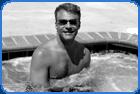 Big Don Weho swimming sunglasses handsome