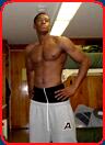 muscular black athlete