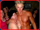 spikey haired blonde muscle man