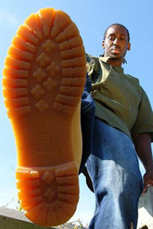 black man big boot