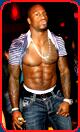 football player vernon davis flexing abs