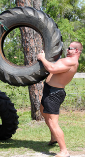 gigantic gary lifts tire